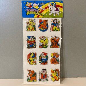 Vintage Character Style Puffy Stickers